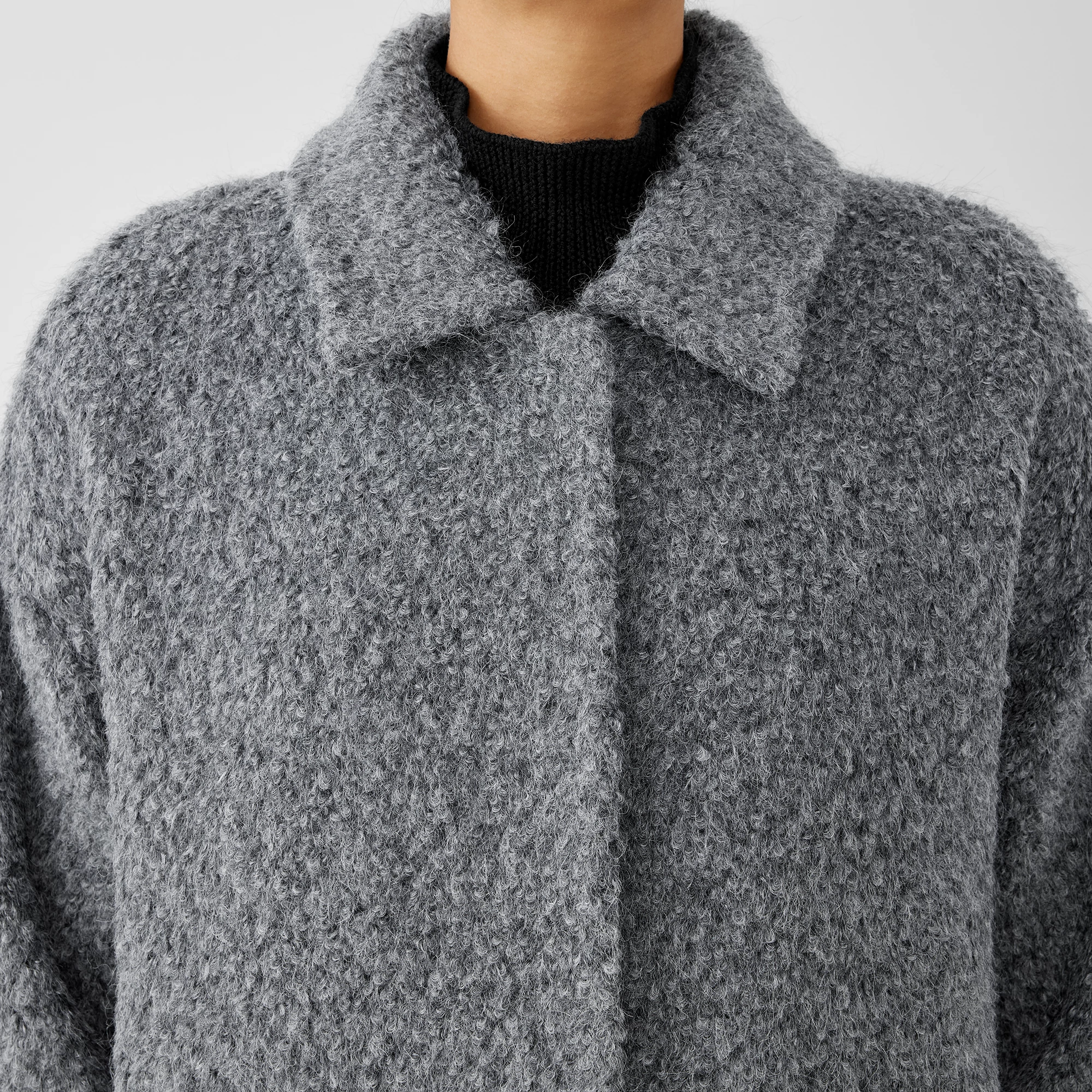 Alpaca Boucle Classic Collar Coat 