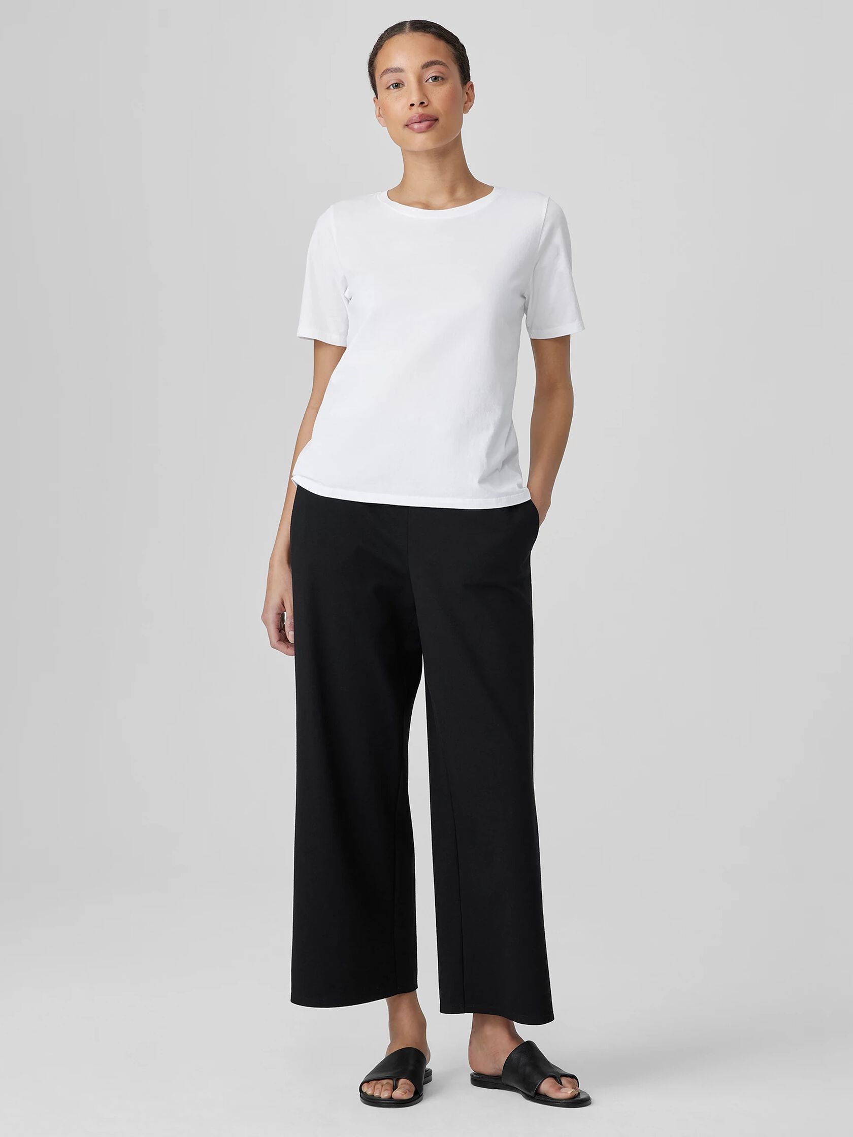 Organic Pima Cotton Jersey Round Neck Tee