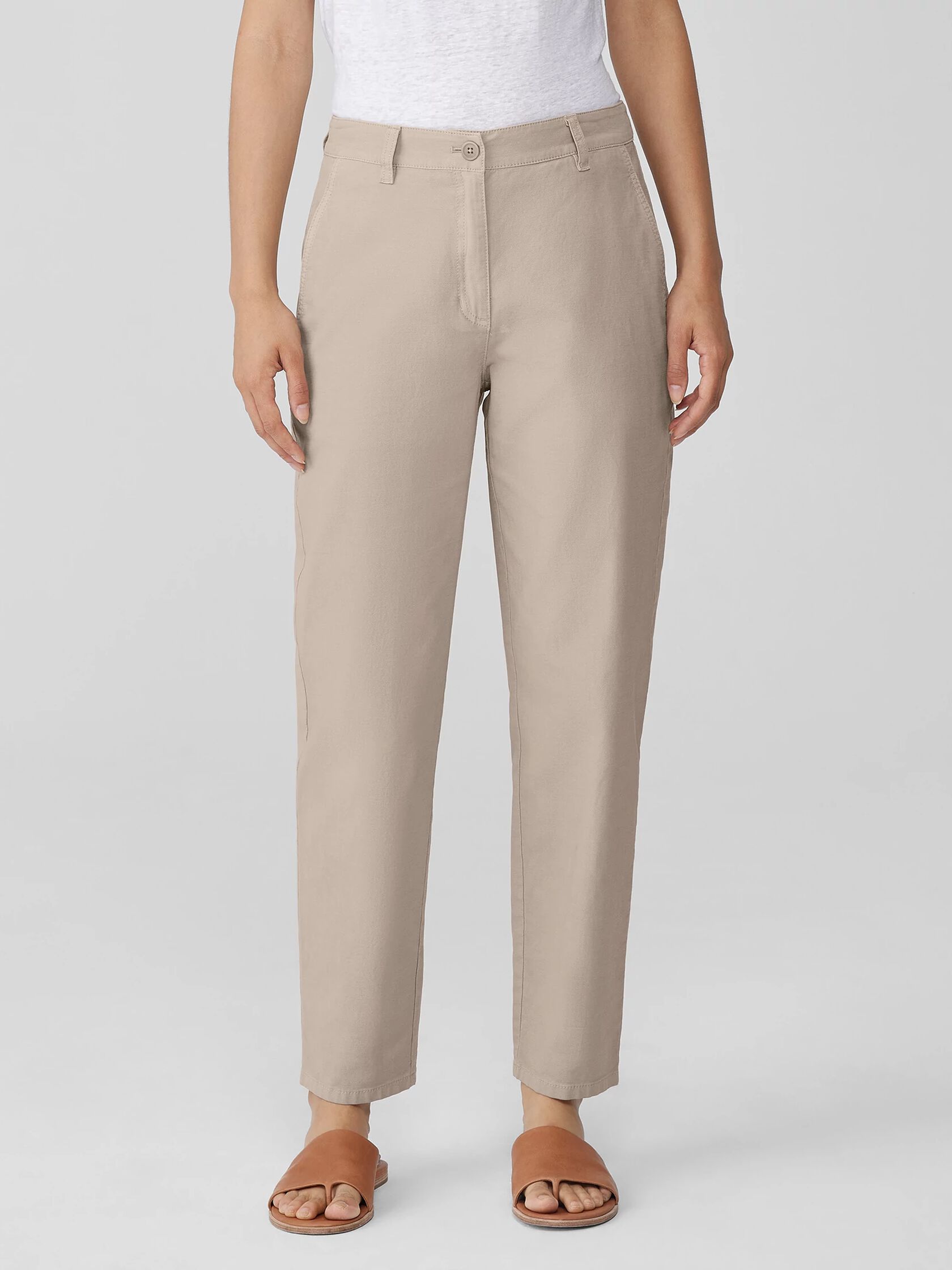 Cotton Hemp Stretch Tapered Pant