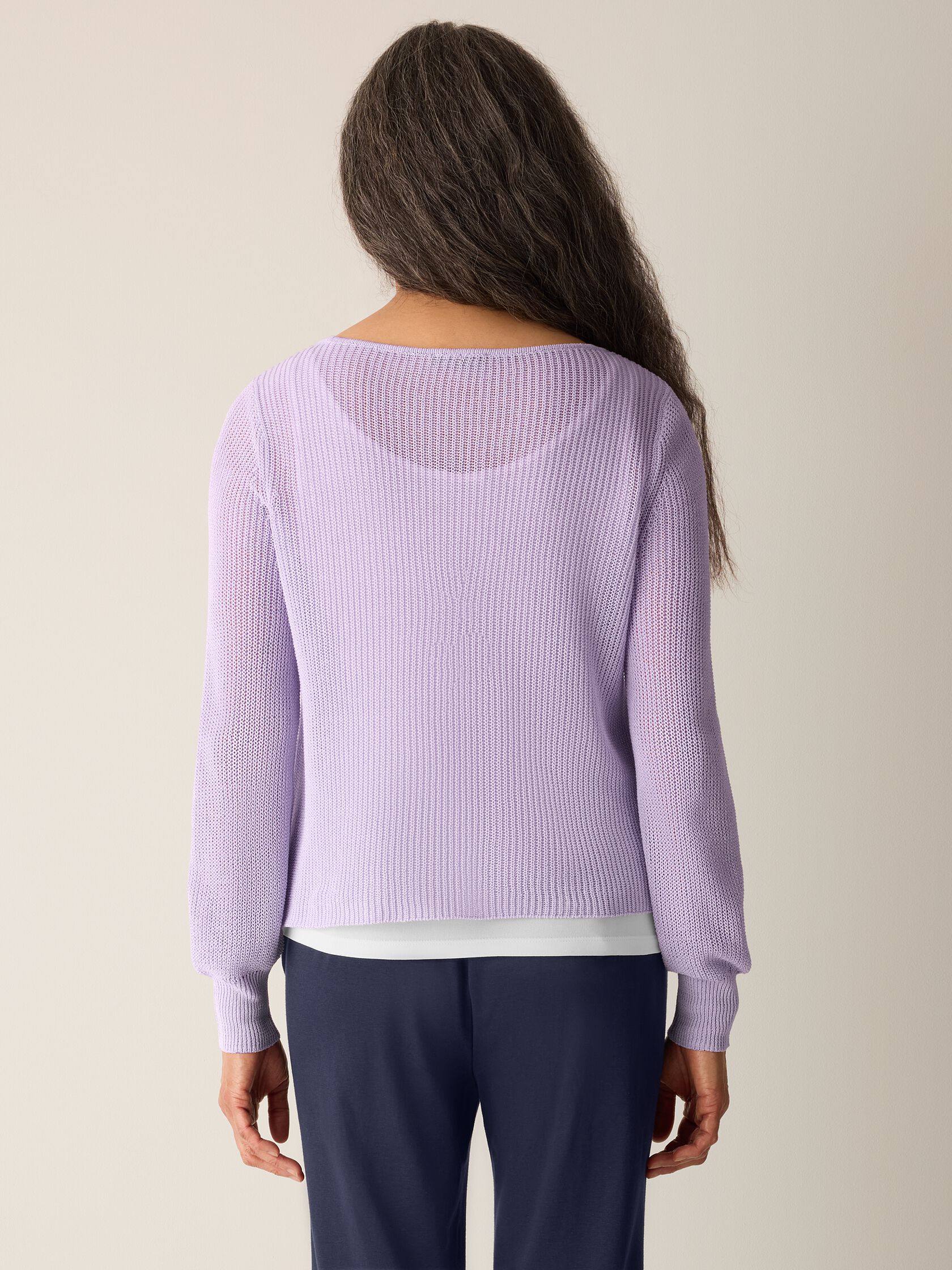 Cotton Silk Cord Ballet Neck Top