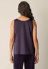 Stretch Silk Charmeuse Scoop Neck Tank