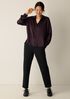 Stretch Silk Charmeuse Classic Collar Shirt