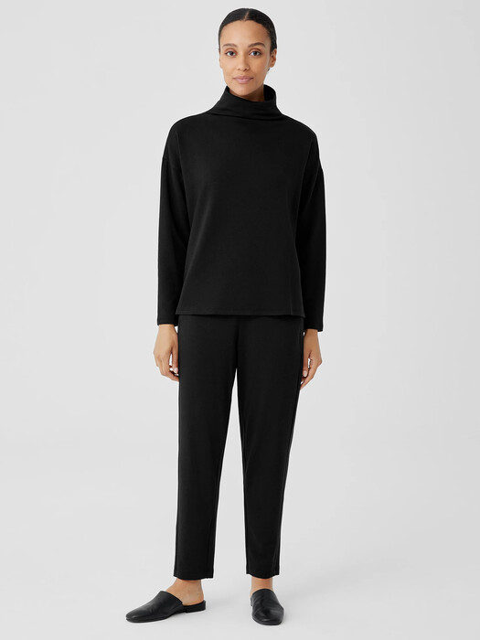 Cozy Brushed Terry Hug Funnel Neck Box-Top