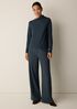 Stretch Jersey Knit Drape Neck Top