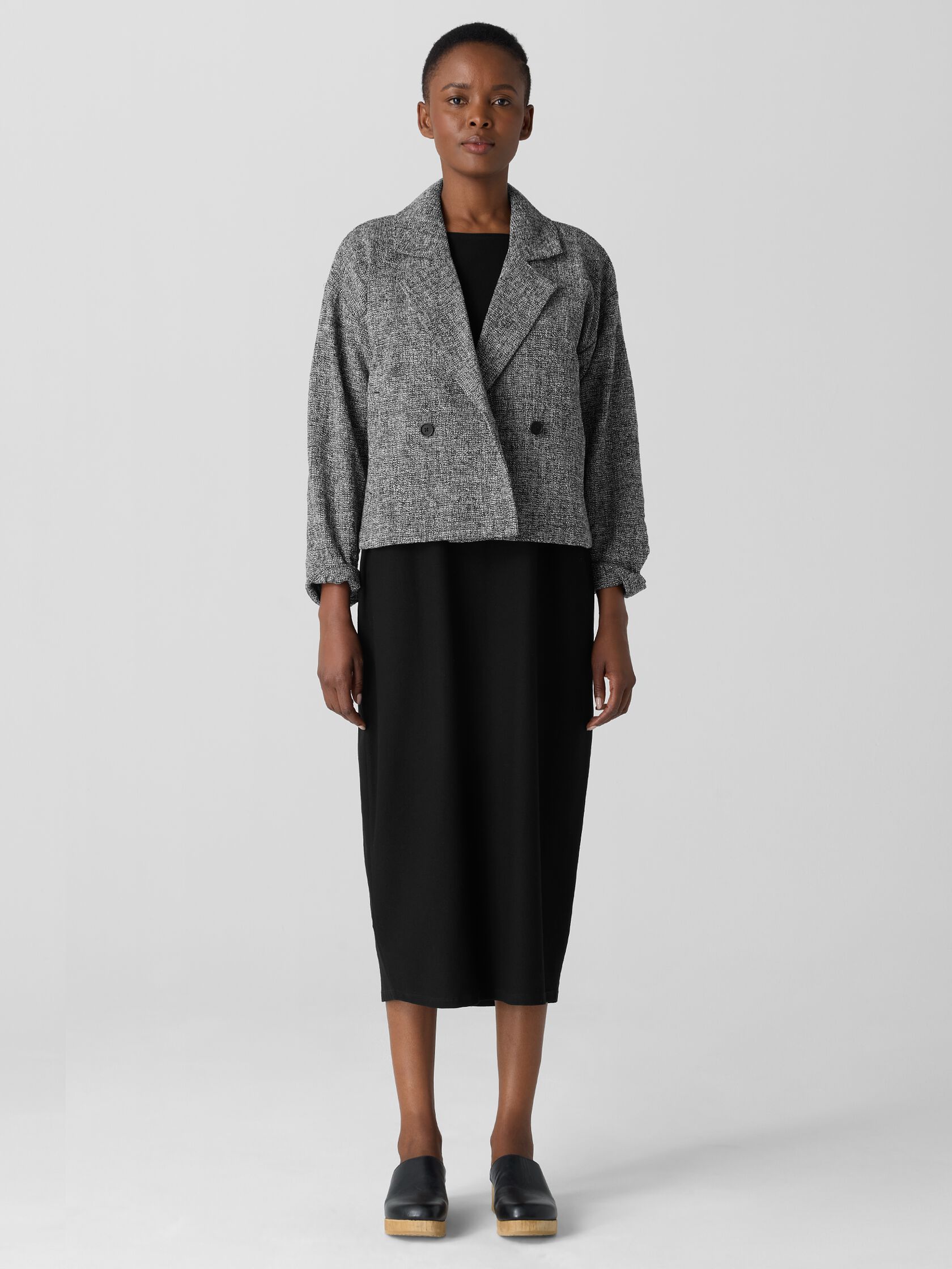 Organic Cotton Tweed Short Blazer
