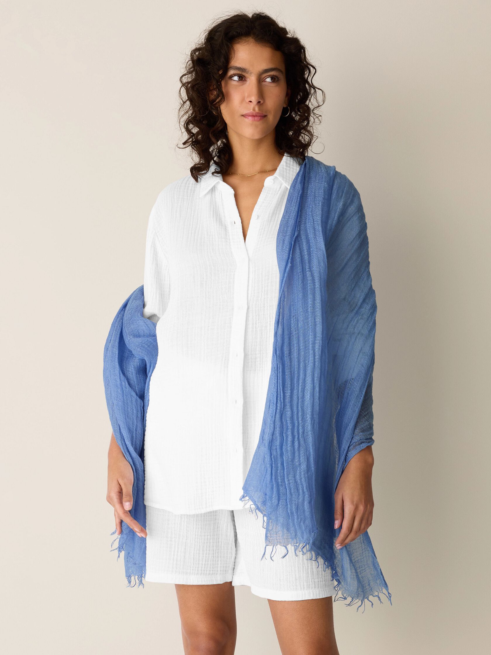 Textured Linen Blend Scarf