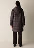 Eggshell Recycled Nylon Hooded Quilted Coat
