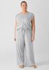 Striped Organic Cotton Jersey Wide-Leg Sleep Pant