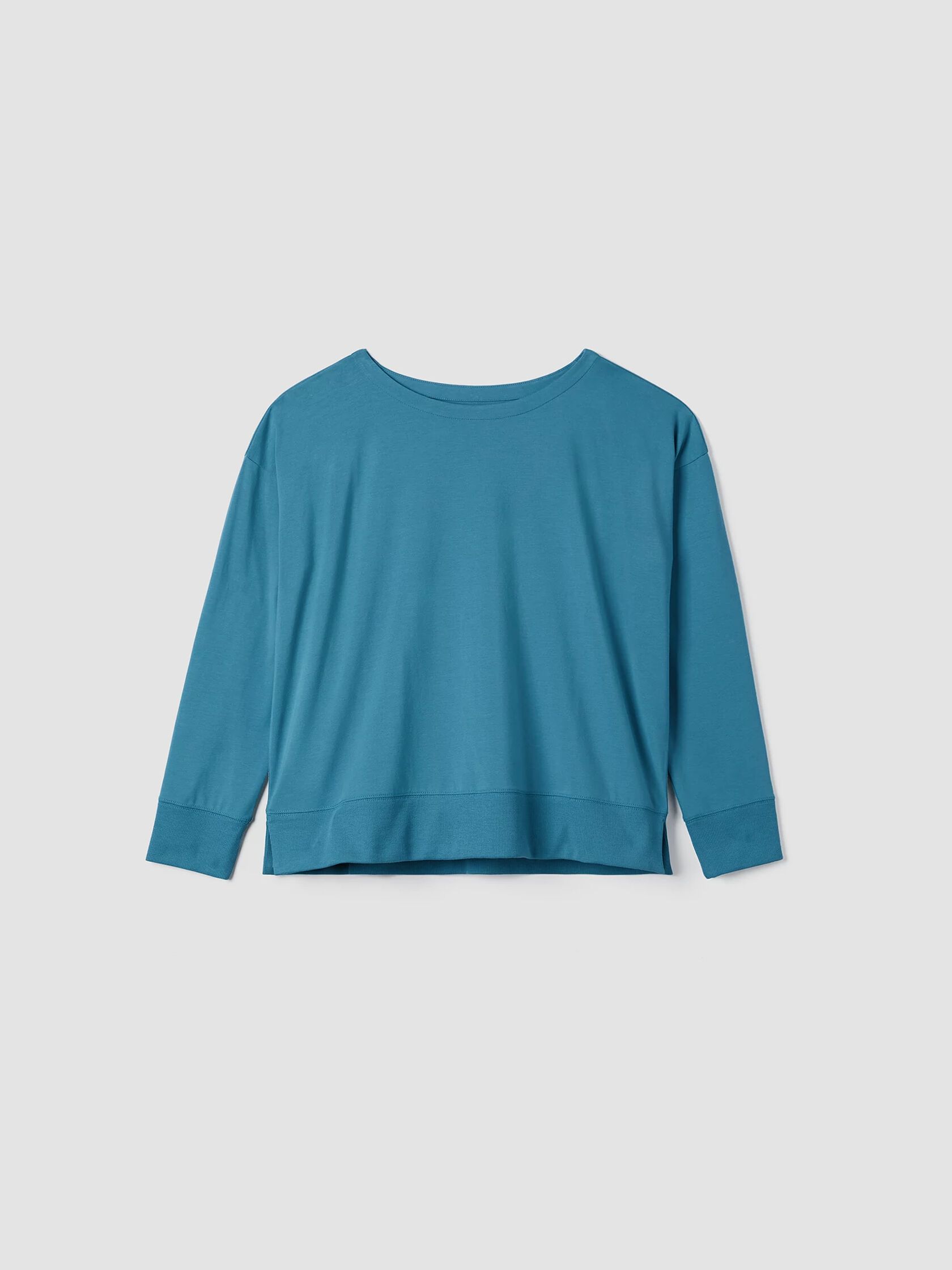 Pima Cotton Stretch Jersey Bateau Neck Top