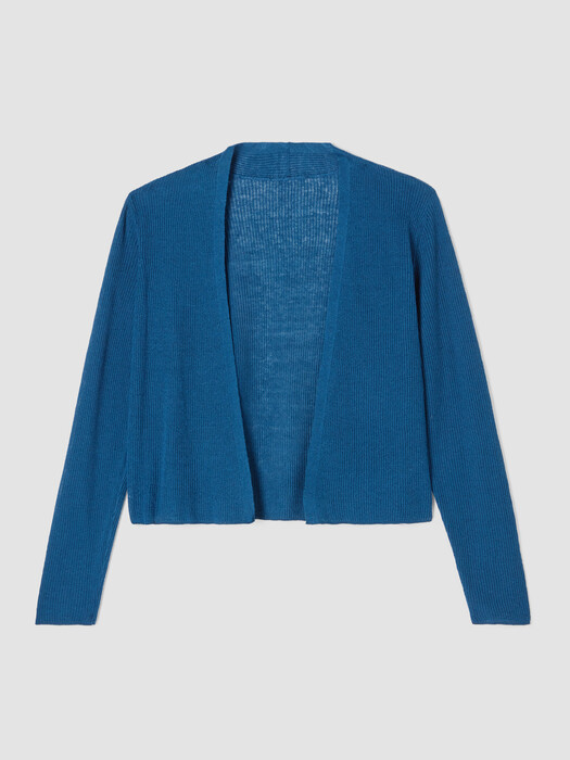 Organic Linen Cotton Airy Tuck Cropped Cardigan