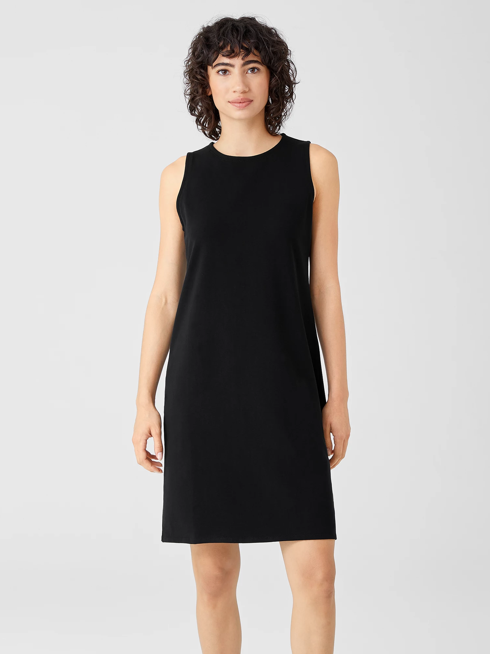 Organic Pima Cotton Stretch Jersey Tank Dress EILEEN FISHER