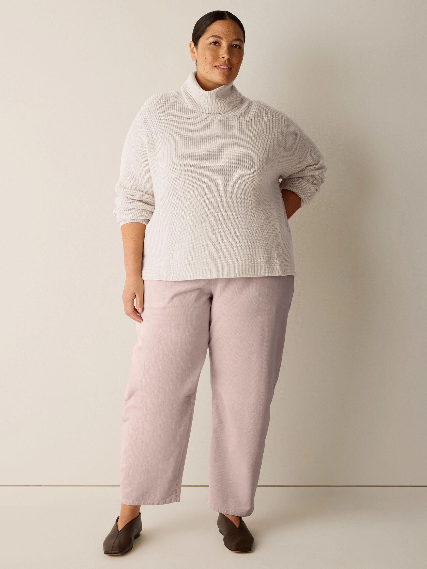 Italian Merino Turtleneck Top in Regenerative Wool