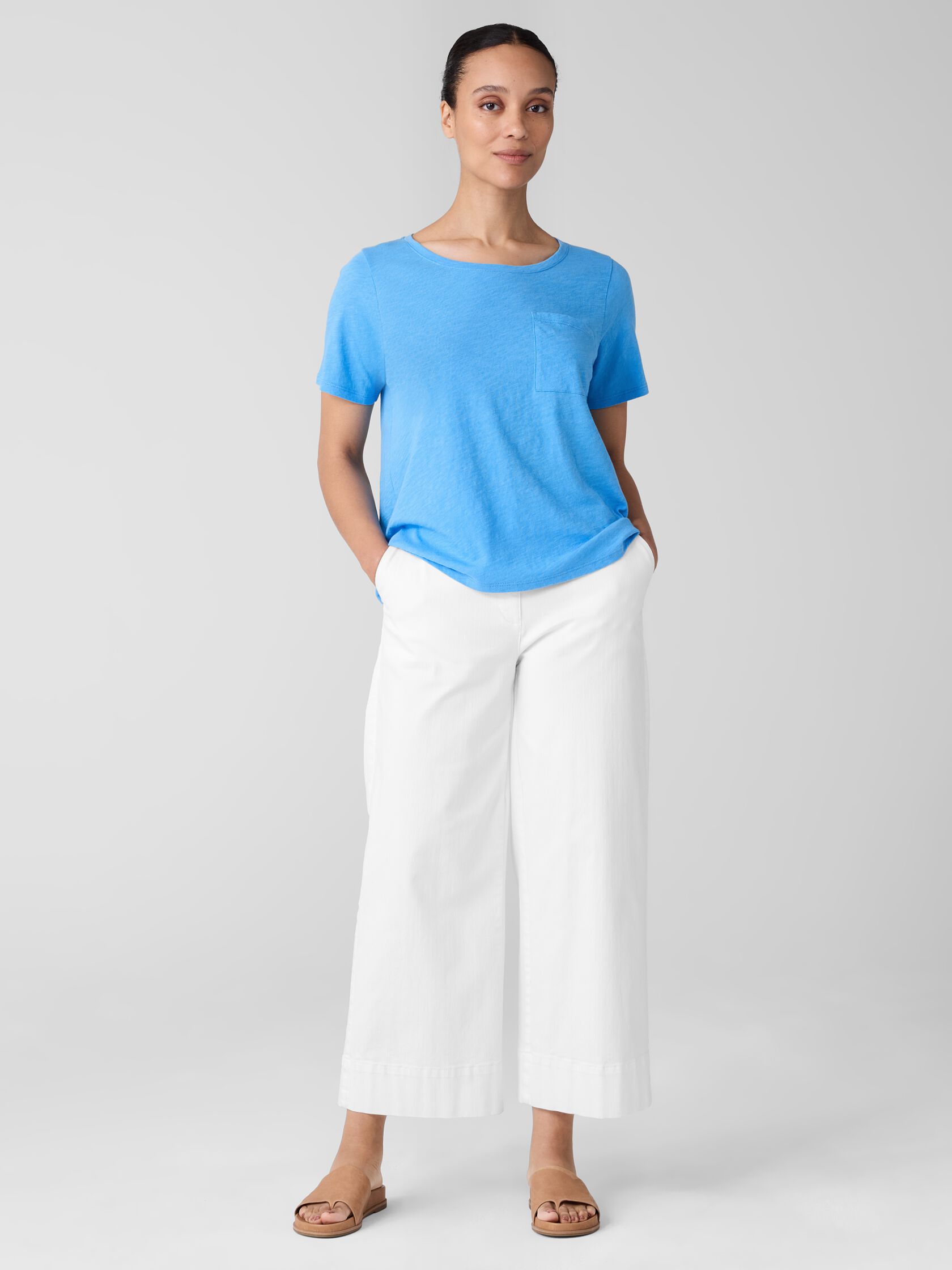 Organic Cotton Slubby Jersey Pocket Tee