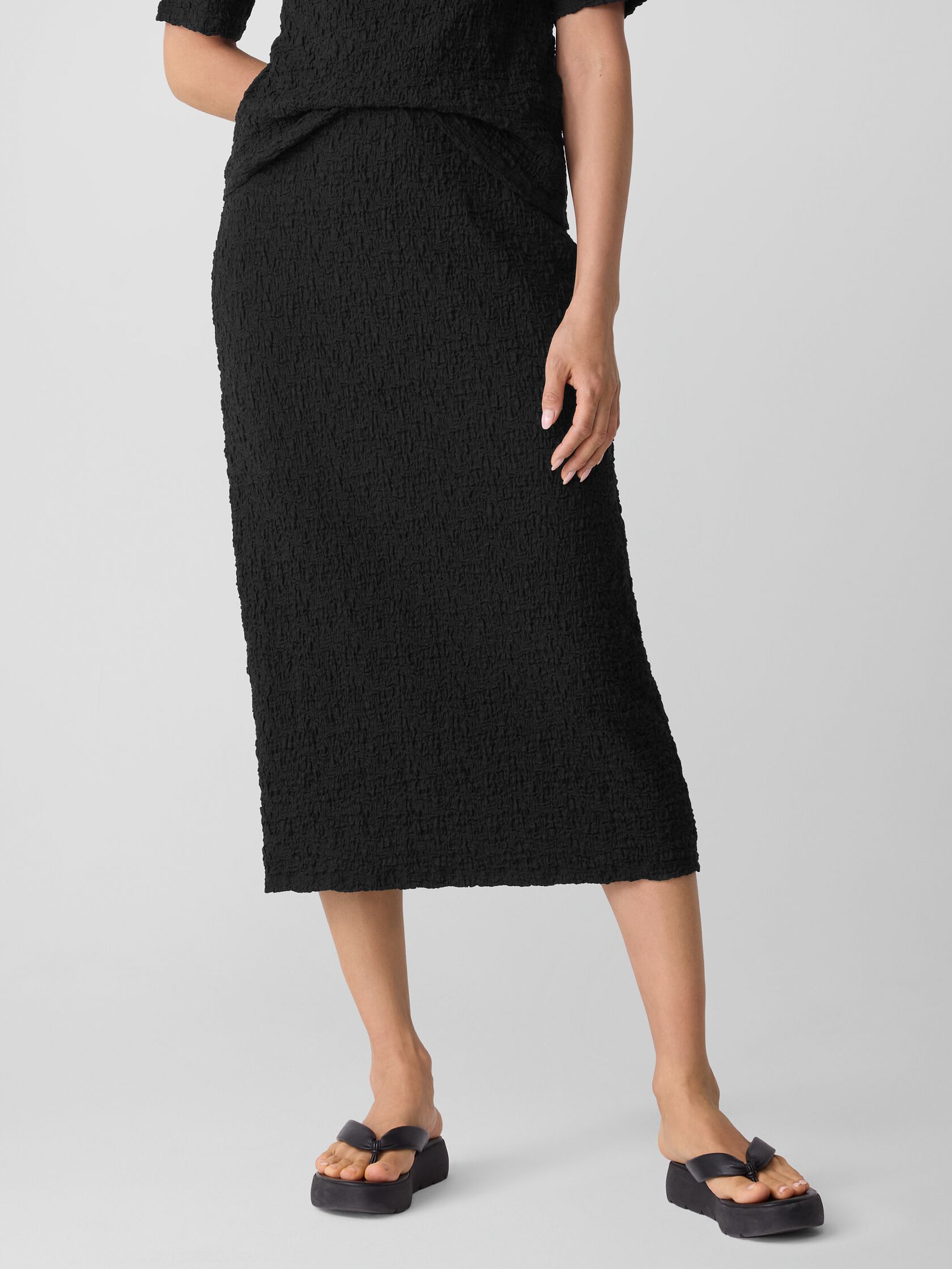 Bubble Jacquard Pencil Skirt