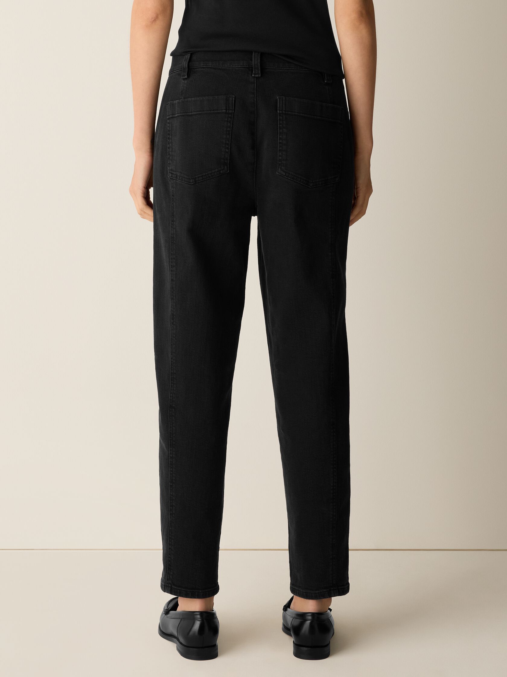 Cotton Stretch Denim Lantern Jean