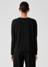 Fine Merino Jersey Crew Neck Top in Regenerative Wool
