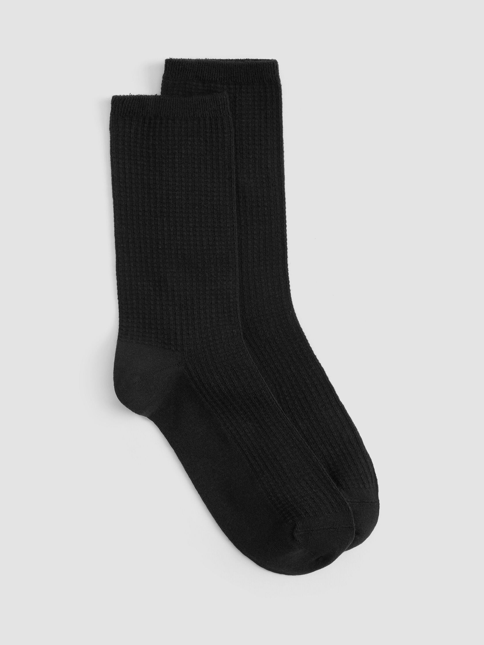 Cotton Waffle Crew Sock