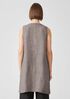 Washed Organic Linen Delave V-Neck Top
