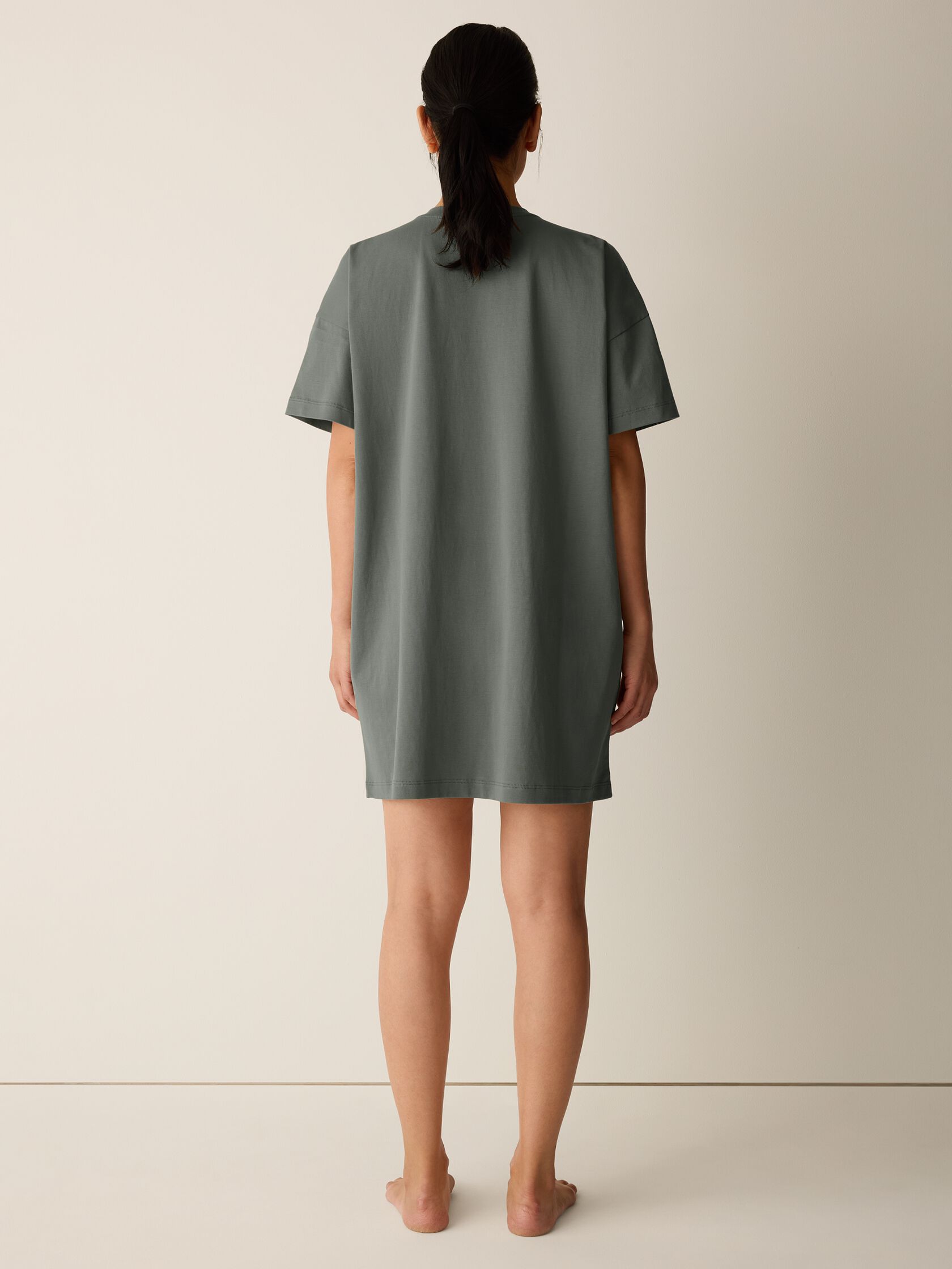 Organic Cotton Interlock Crew Neck Sleep Dress