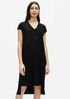 Wide Rib Stretch V-Neck Dress