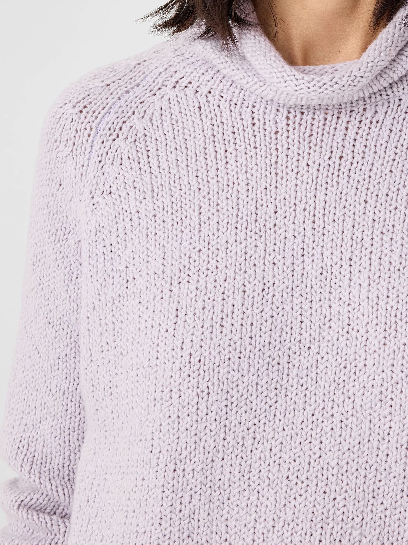Peruvian Organic Cotton Crimp Turtleneck Top