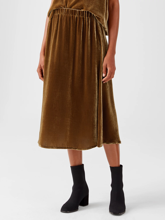 Velvet A-Line Skirt