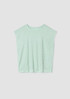 Organic Linen Jersey Shirred-Back Top