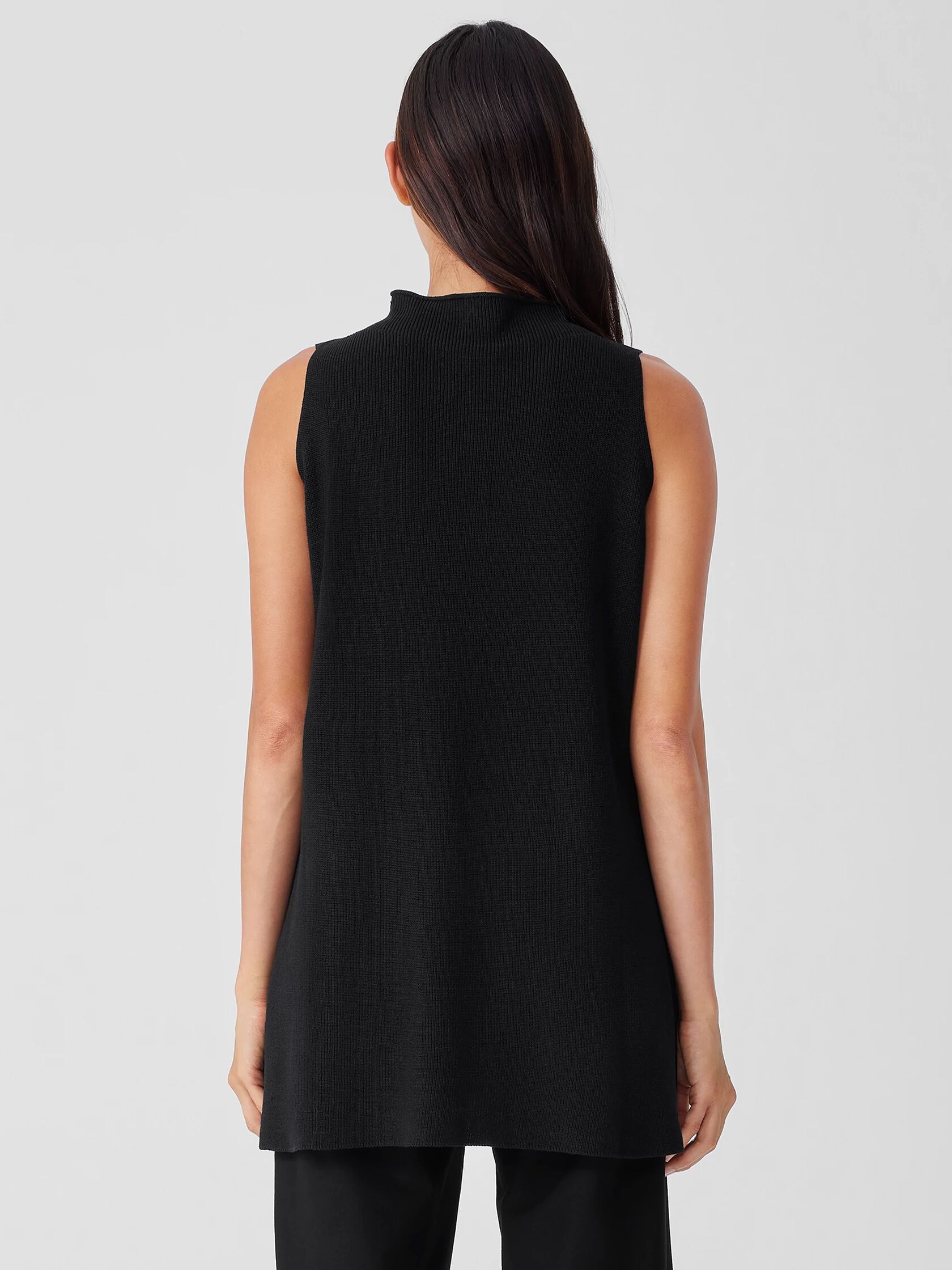 Organic Linen Cotton Funnel Neck Top