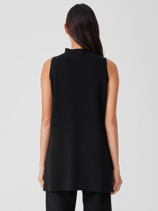 Organic Linen Cotton Funnel Neck Top