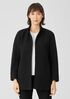 Crinkled Organic Cotton Knit Jacket