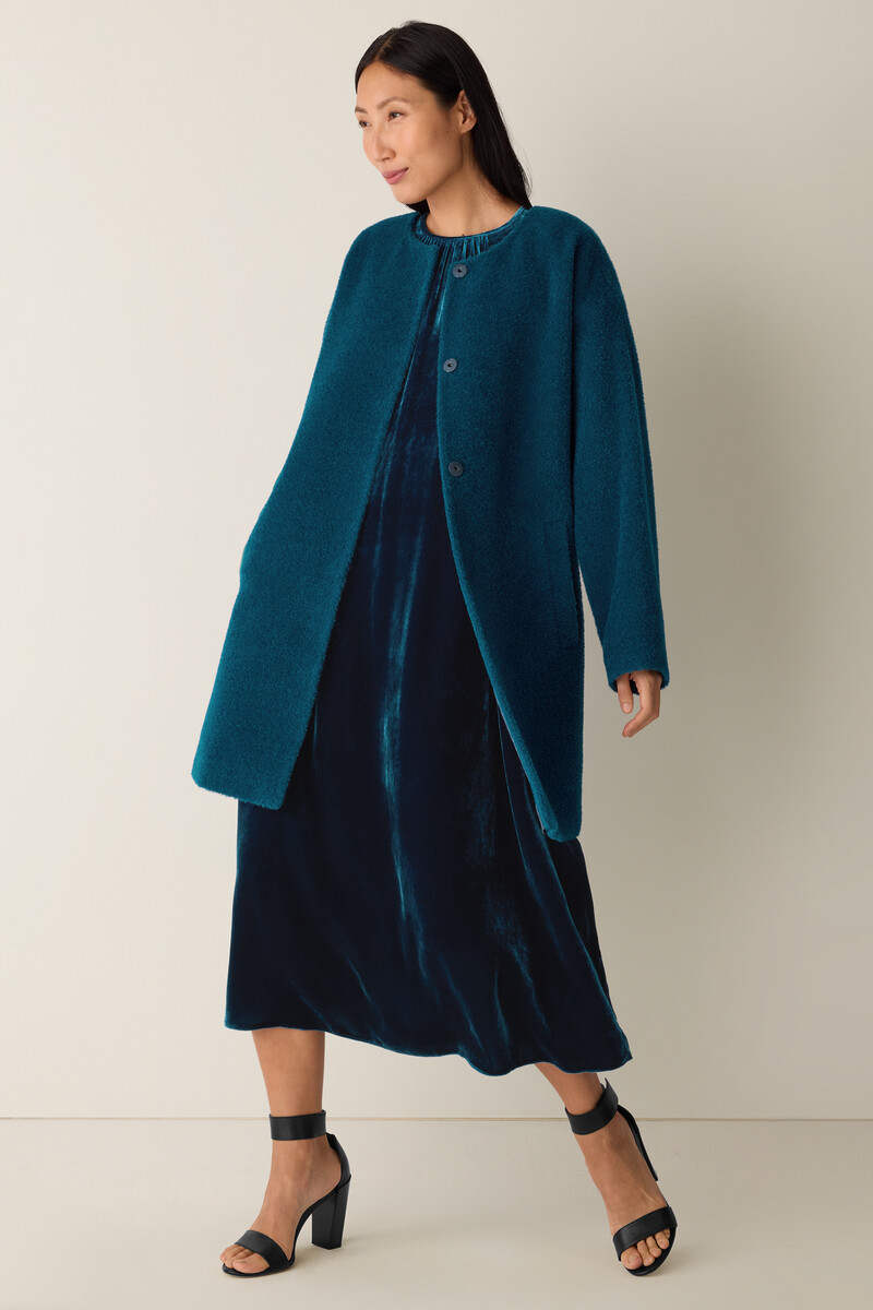 Fine Wool Alpaca Round Neck Coat Fine Wool Alpaca Round Neck Coat