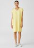 Pima Cotton Stretch Jersey V-Neck Dress