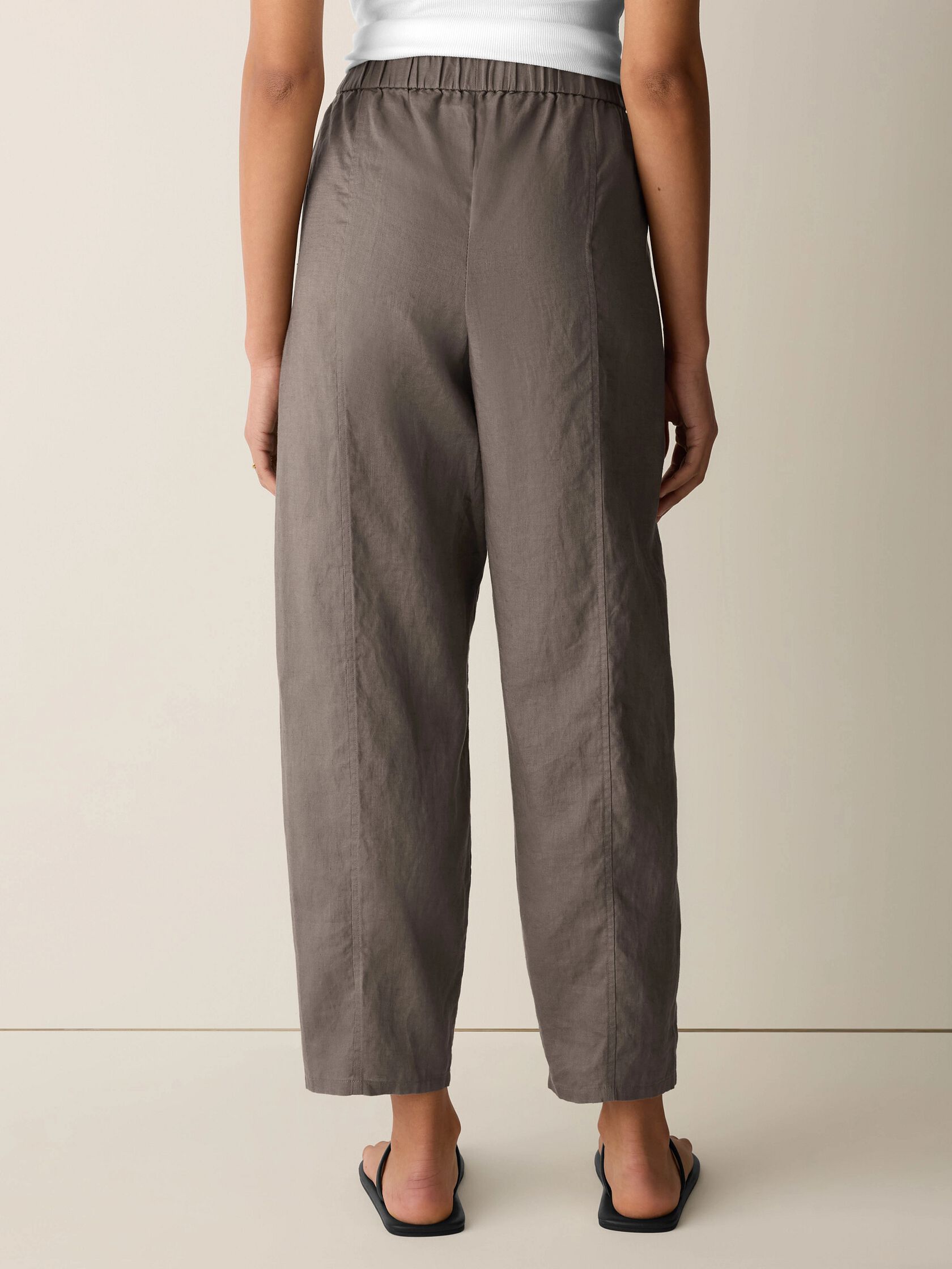 Organic Linen Pleated Lantern Pant