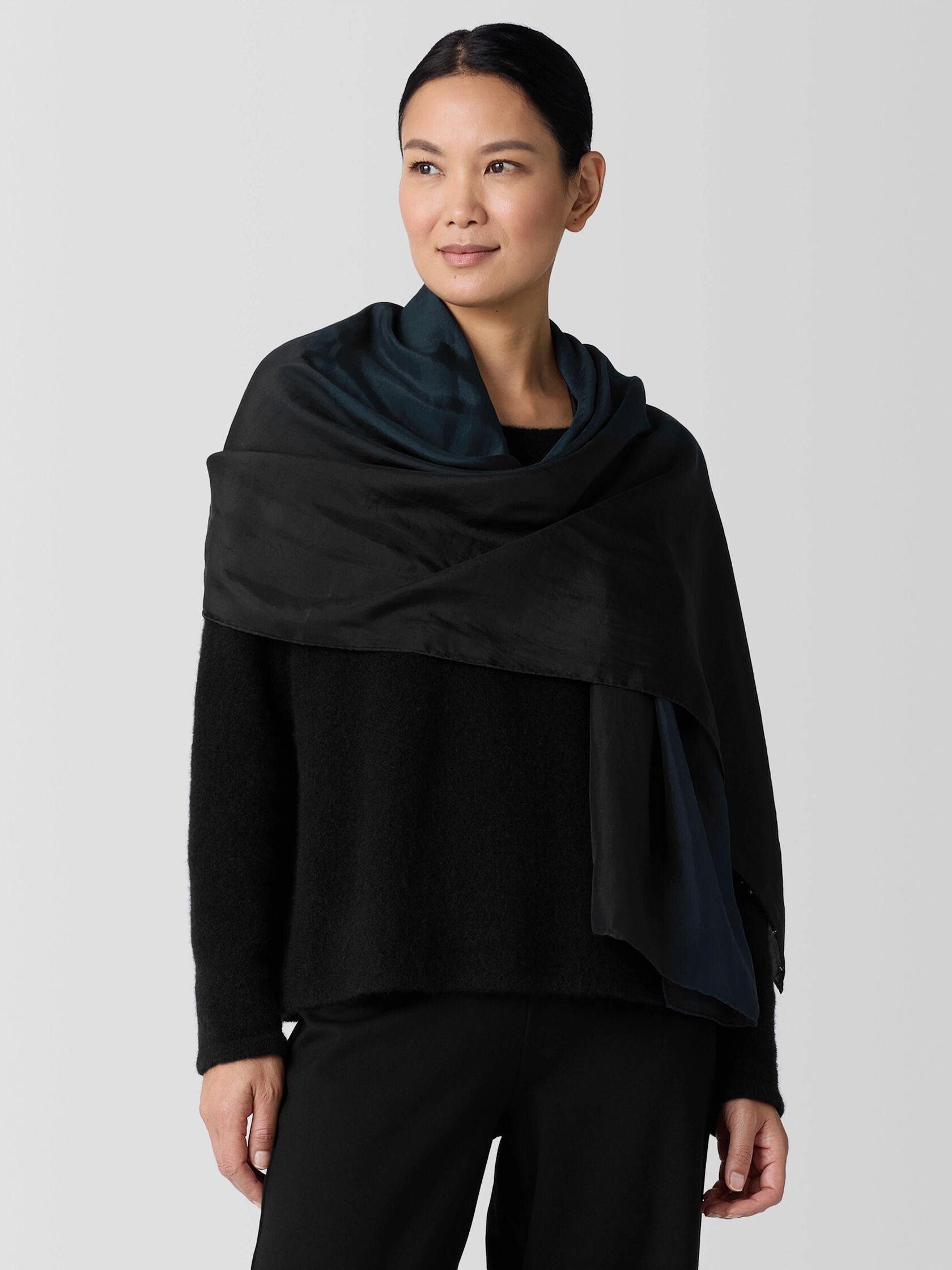 Hand-Dyed Abstract Silk Scarf