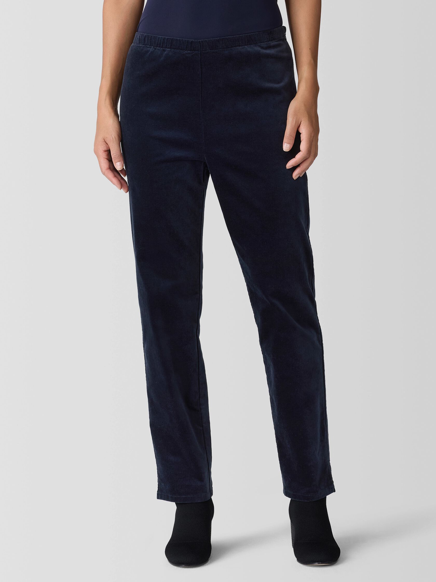 Organic Cotton Stretch Velveteen Slim Pant