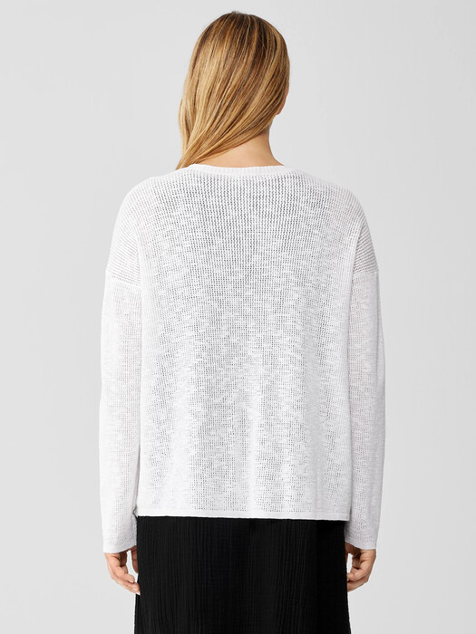Organic Cotton Linen Slub Cardigan