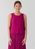 Silk Georgette Crepe Round Neck Vest