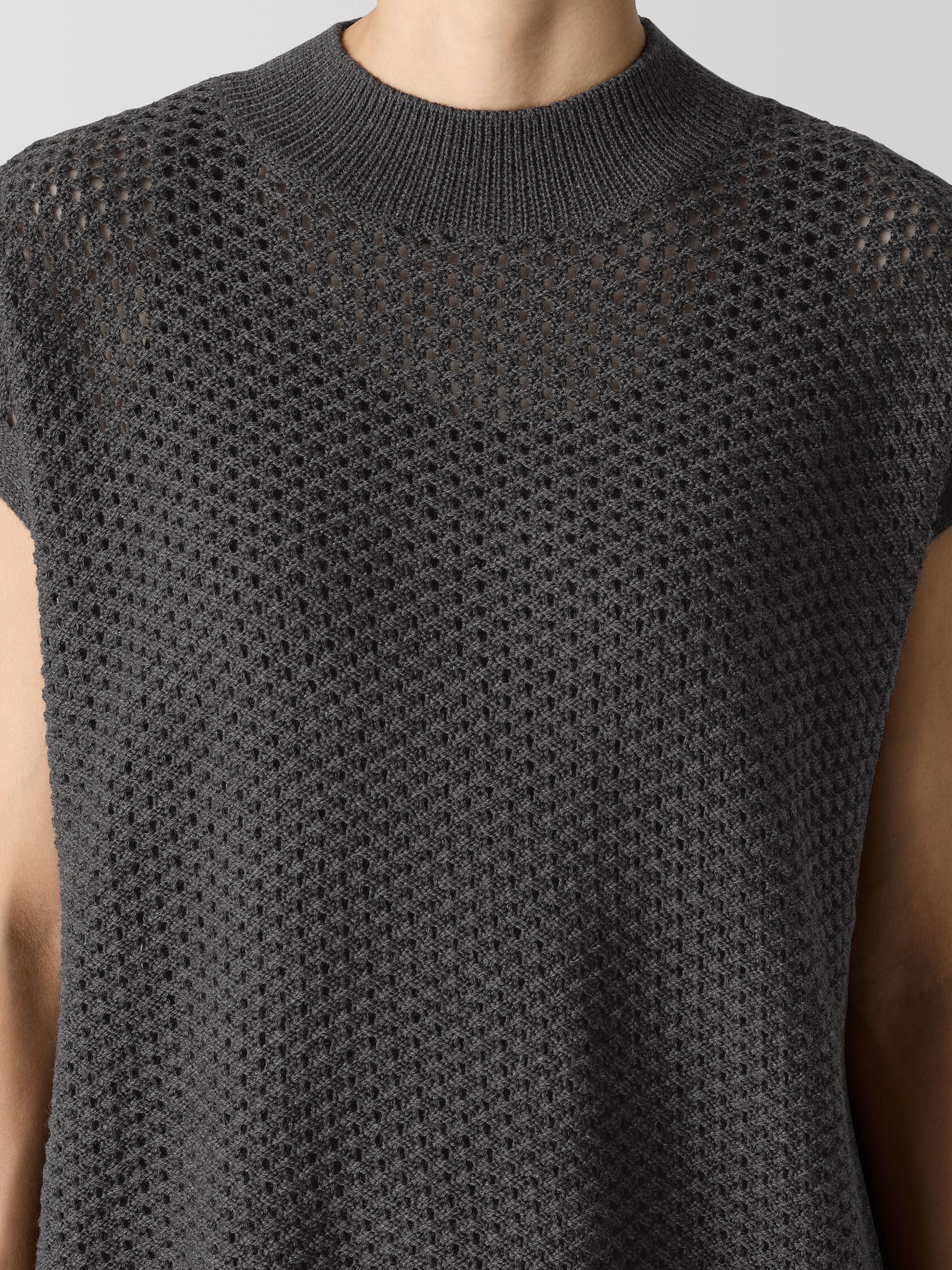 Merino Mock Neck Top in Regenerative Wool