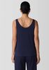 Stretch Silk Jersey Scoop Neck Tank