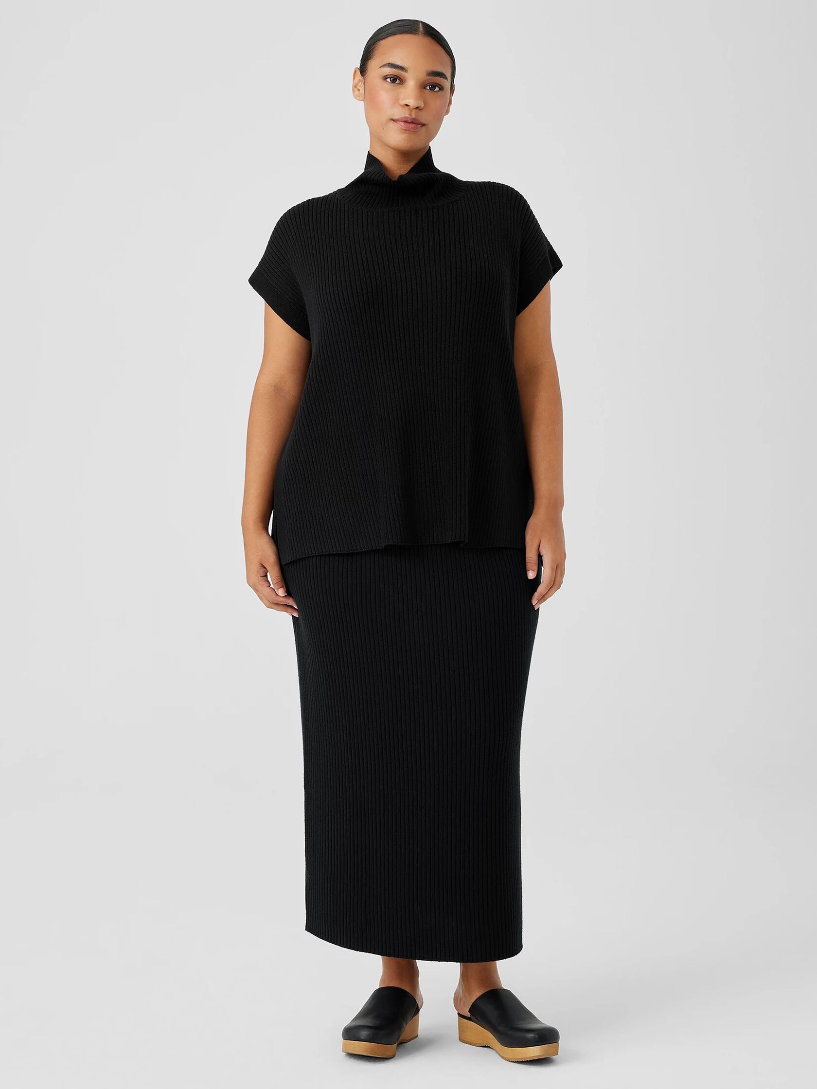 Merino Turtleneck Top in Regenerative Wool