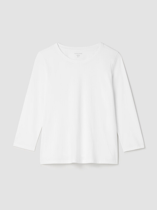 Organic Pima Cotton Jersey 3/4-Sleeve Tee