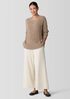 Fringed Organic Cotton Crew Neck Top