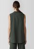 Washed Organic Cotton Poplin Band Collar Shirt