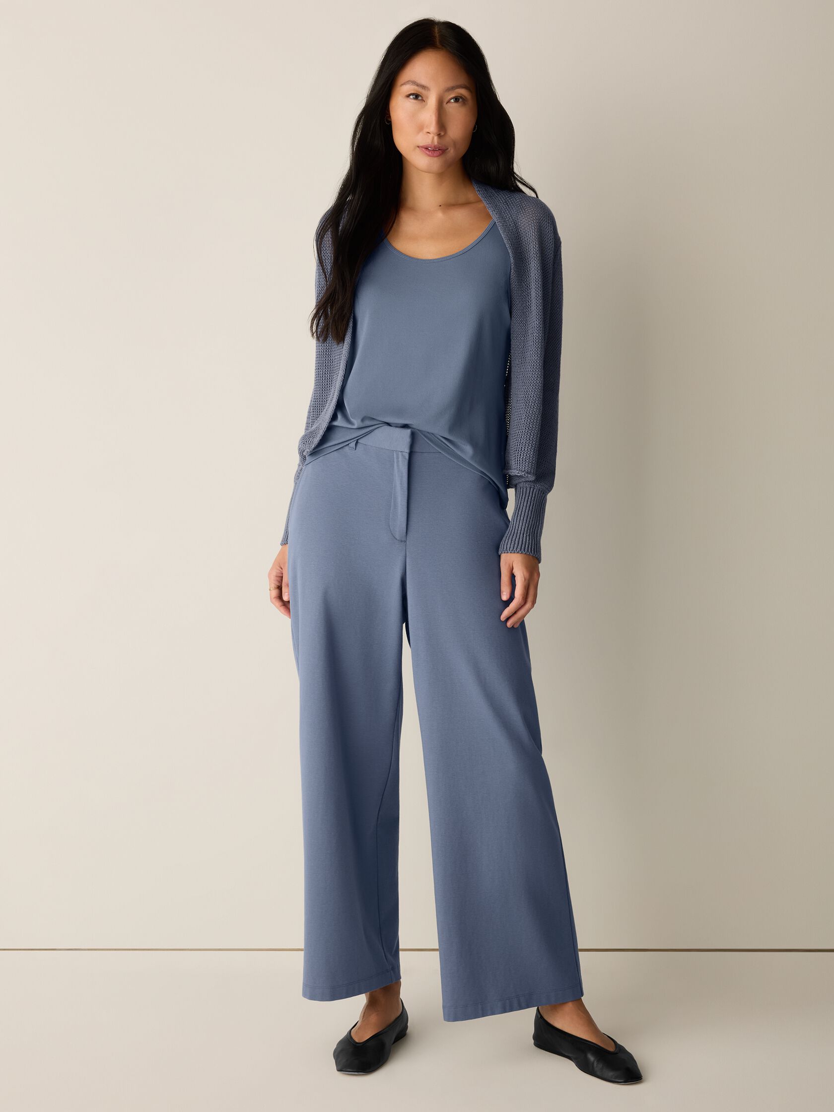 Stretch Silk Jersey Scoop Neck Tank