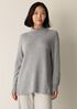 Cotton & Recycled Cashmere Turtleneck Long Top