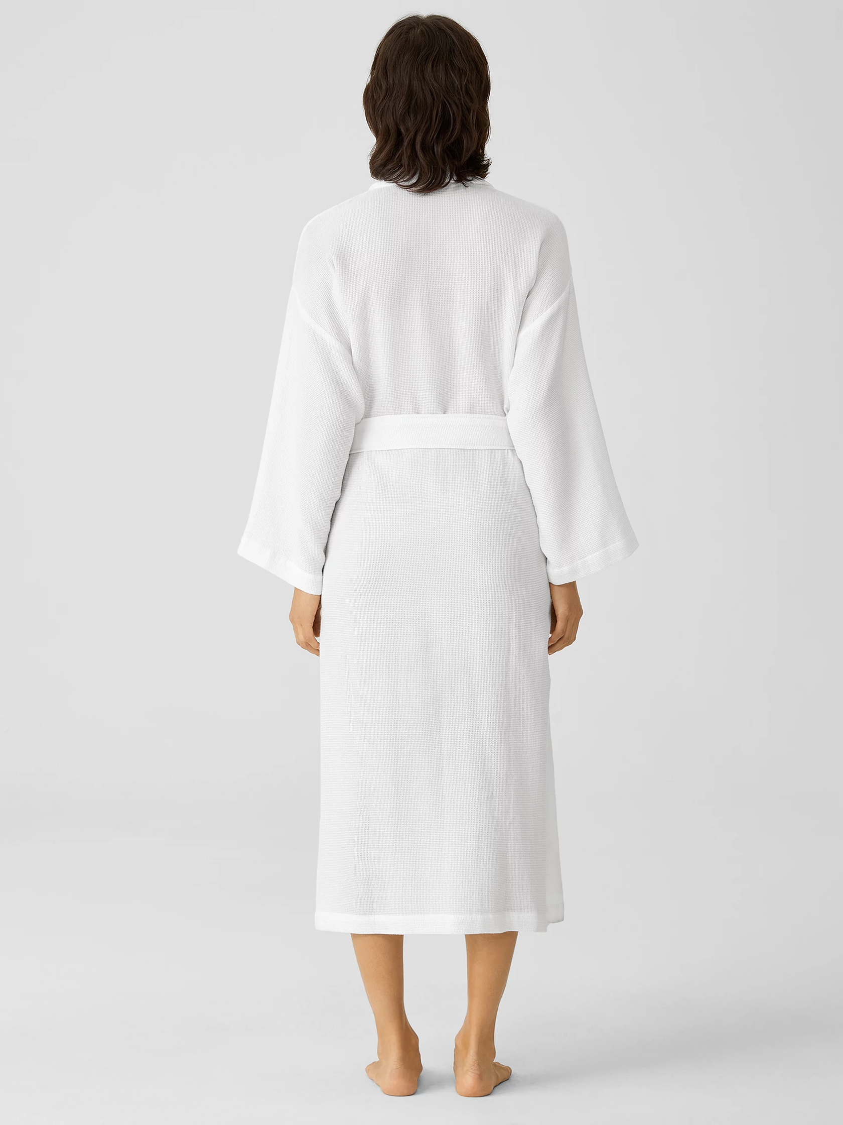 Organic Cotton Waffle Spa Robe EILEEN FISHER