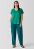 Organic Linen Jersey V-Neck Tee