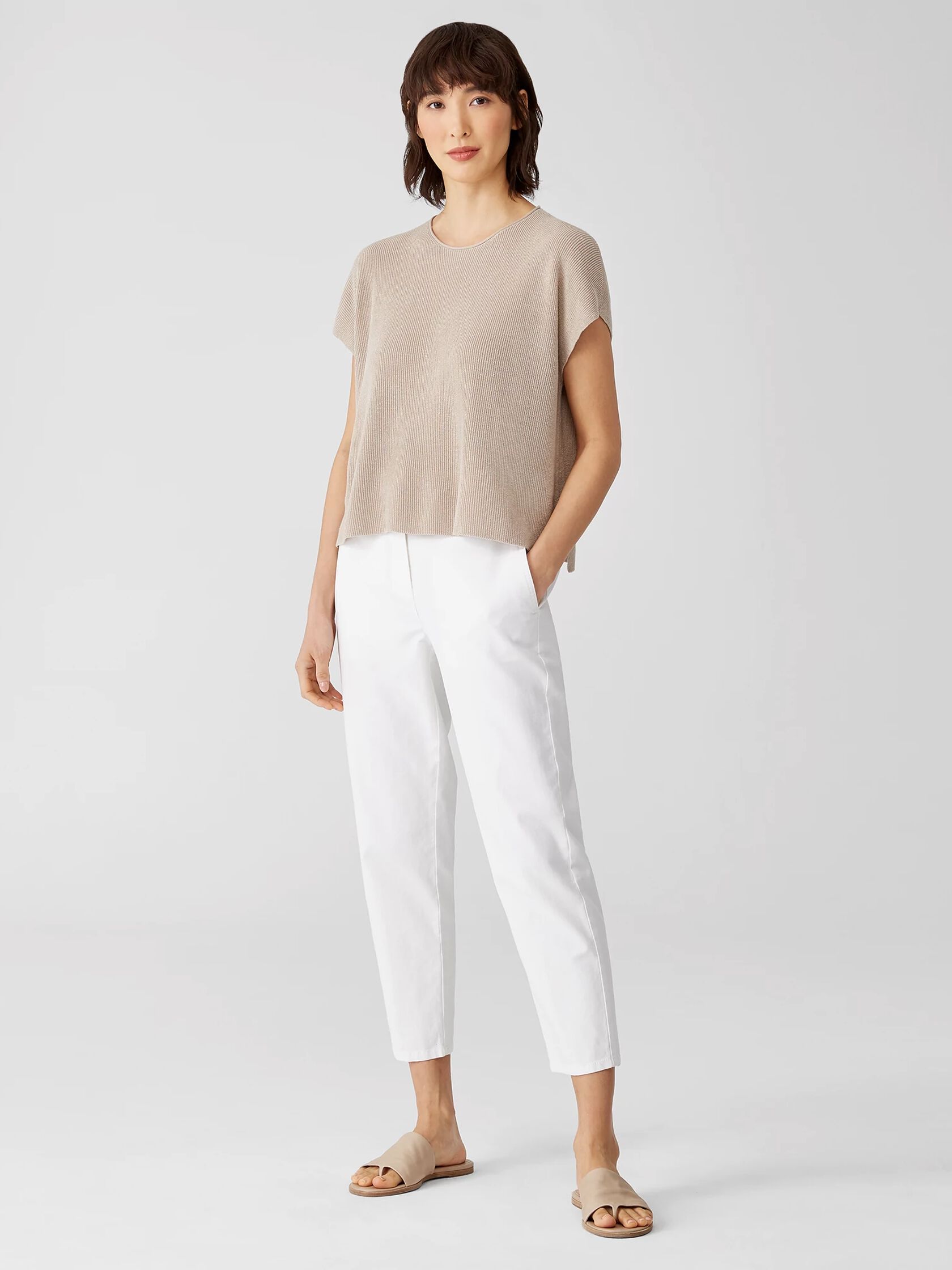 Organic Linen Cotton Square Top