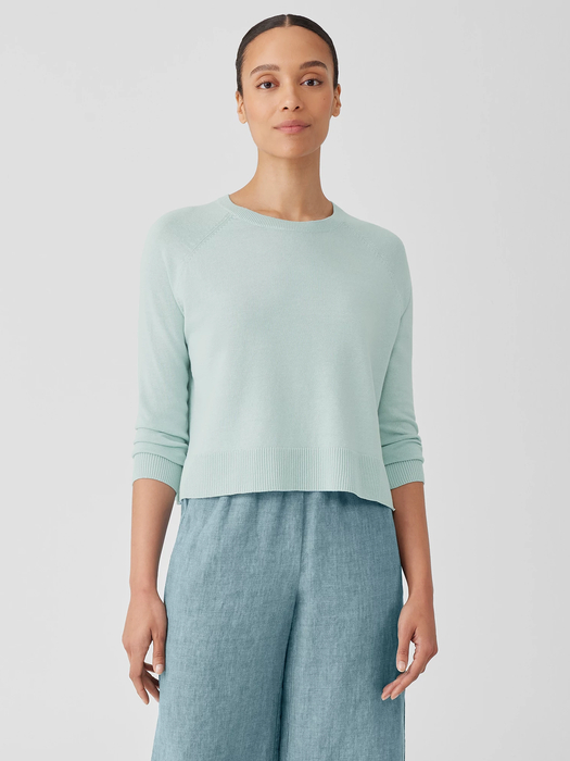 Organic Linen Cotton Raglan-Sleeve Top