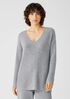 Italian Cashmere V-Neck Long Top